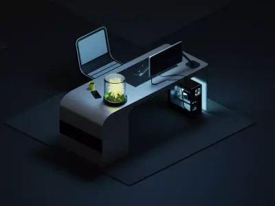 Sci-Fi Room Low-poly 3D model purchase