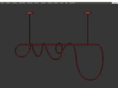 Rope luke LED Pendant Light Low-poly 3D model