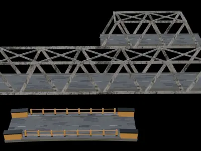 Bridge Low-poly 3D model