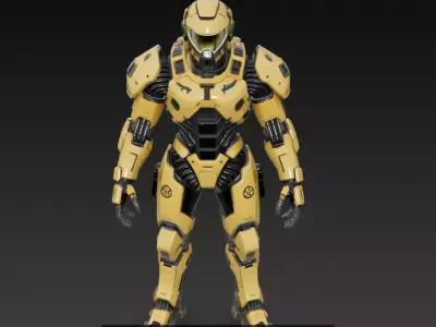 Titan Vanguard Unit - Elite Sci-Fi Armored Mech Collection 3D Model Pack