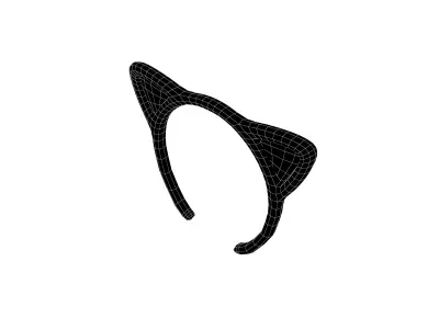 Cat Ear Headband v3 006 Low-poly 3D model