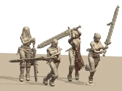 Holy Chainsaw Sisters 3D print model