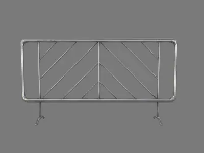Fence model 02 Low-poly 3D model