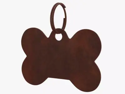 Dog Collar Tag 01 3D model