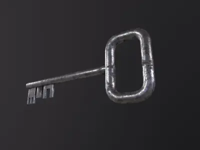 Old Key 3D Model Low-poly 3D model