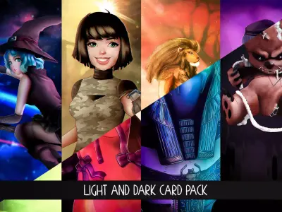 Light and Dark Card Pack 3D model