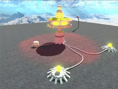 Sci-Fi Building 5 Low-poly 3D model