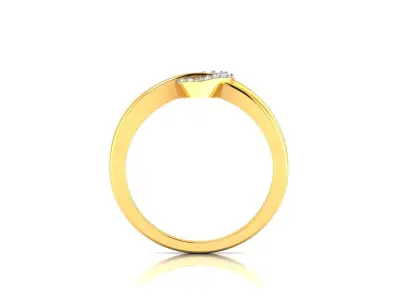 Solitaire Wedding Engagement Women Heart Ring 3D print model