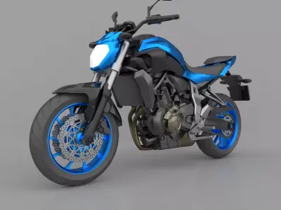 Yamaha MT-07  FZ-07 Street Motorcycle Ready to Print STL File 3D print model