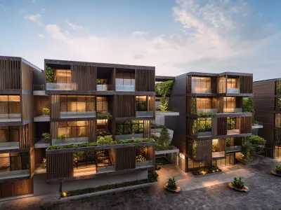 Sky Garden Hotel  Modern 3D Architectural Model 3D model