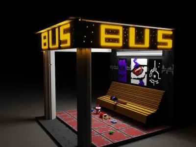 bus halth Free low-poly 3D model