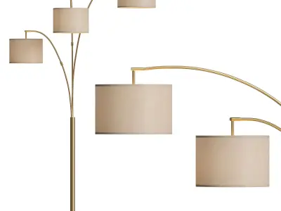 Woven Arc Floor Lamp 3D model