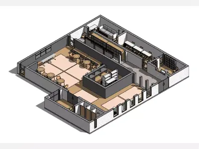 Night club - Revit 3D model