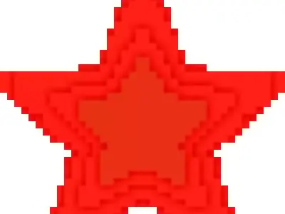 Voxel Star Low-poly 3D model