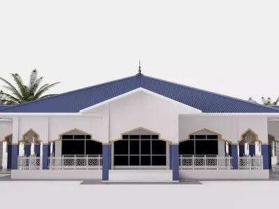 Mosque Low-poly 3D model