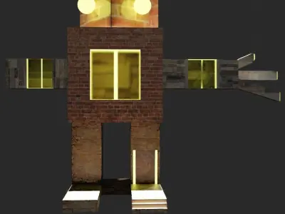 BotHome brick robot 3D model