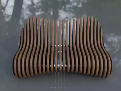 Ripple Bench 1 3D model