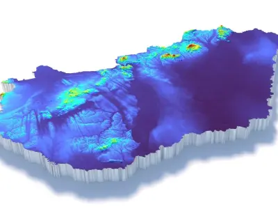 Hungary Terrain Country 3D model