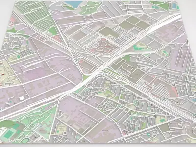 Streets and roads Lyubertsy Moscow region  3D model