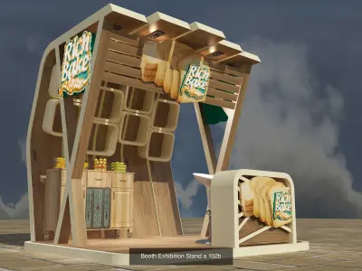  Booth Exhibition Stand G6 3D Model Pack