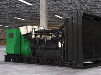  Industrial Diesel Generator Green 