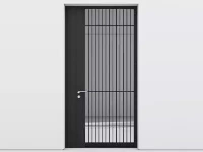 Aluminium door 175 3D model