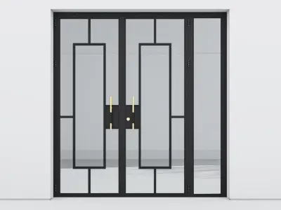 Aluminium door 216 3D model