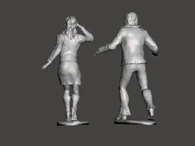 SPACE 1999 Tony Verdeschi and Maya toy figurines 3D print model