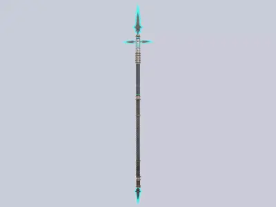 Scifi spear Low-poly 3D model