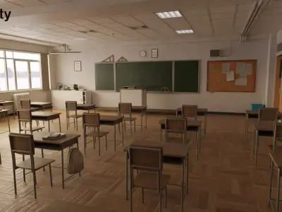 School Classroom 3D model