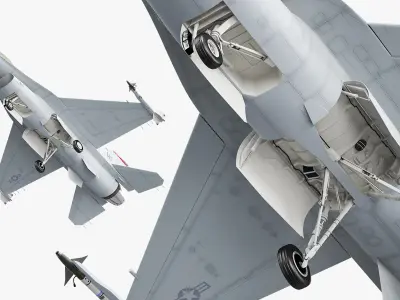  F-16 Falcon Jet with AIM9 Sidewinder Missiles 