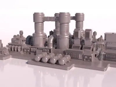 Sci-fi Factory for 3Dprint 3D print model