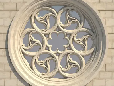 Gothic Window Type 3 model 3D model