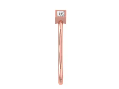 Women Open End Light Weight Band Ring 3D print model 7