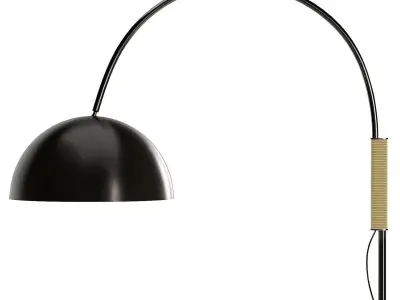Jett Black Arched Floor Lamp 3D model
