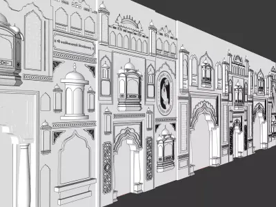 Traditional Elements and Shapes 3D Model Collection  Low-poly 3D model