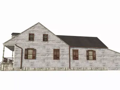 19th century architectural vintage villa 3D model