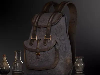 Ravan Backpack Low-poly 3D model