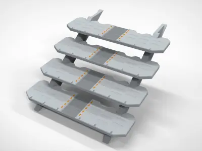 sci-fi stairs 3 3D model