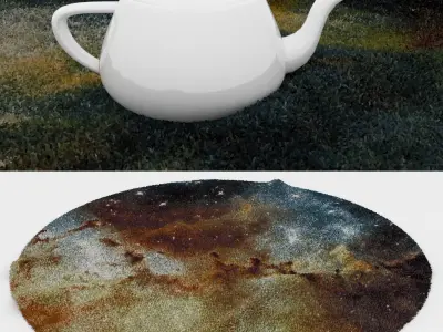 Round Rug Set 98 3D model