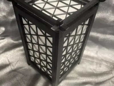 Kumiko Japanese Shoji Lantern - Mitsukude 3D print model