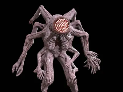 Mutant 01 Low-poly 3D model