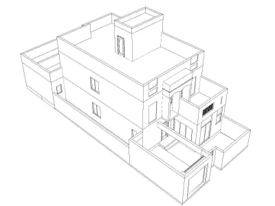 Social House Concept 3D model