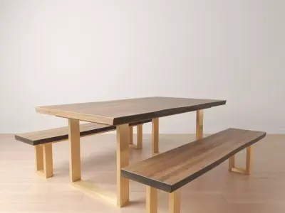 Live Edge Wood Table  3D model