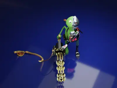 Terminator Kermit Low-poly 3D model