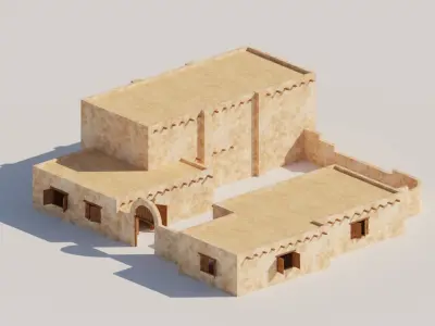ancient desert house 3 3D model
