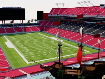 Raymond James Stadium - Tampa - Florida USA 3D model