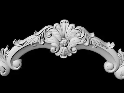 carved mirror 3D model