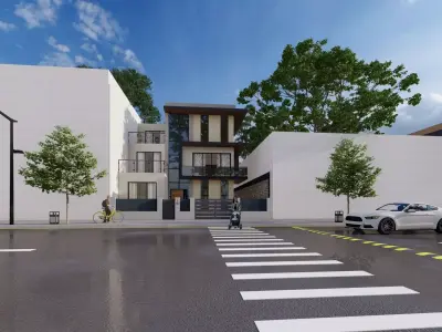 villa  casa Low-poly 3D model