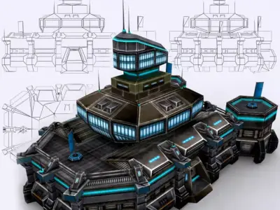 3DRT - Sci-Fi Constructions Mixed Pack  Low-poly 3D model